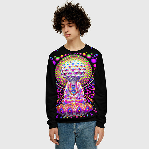 Мужской свитшот Чакра / 3D-Черный – фото 3