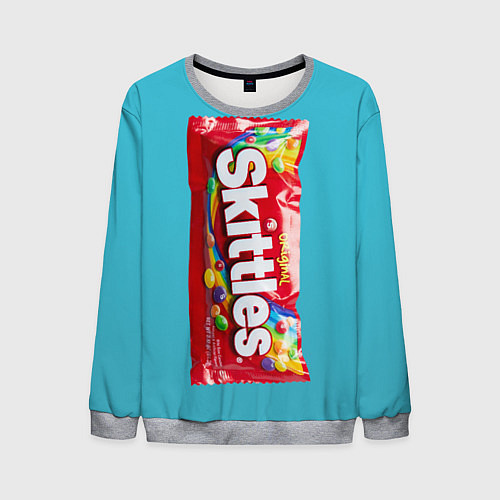 Мужской свитшот Skittles original / 3D-Меланж – фото 1