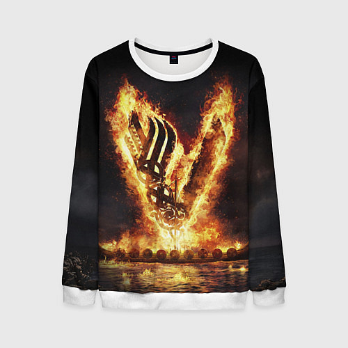 Мужской свитшот ВИКИНГИ VIKINGS V / 3D-Белый – фото 1