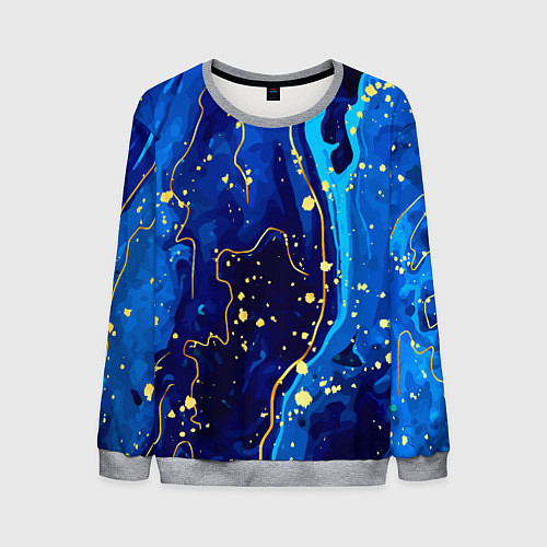 Мужской свитшот СИНИЙ ГРАНИТ / 3D-Меланж – фото 1
