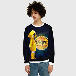 Свитшот мужской Little Nightmares 2, цвет: 3D-белый — фото 2