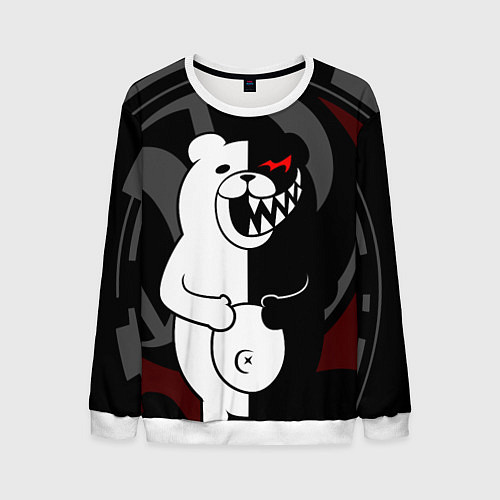 Мужской свитшот MONOKUMA МОНОКУМА DANGANRO / 3D-Белый – фото 1