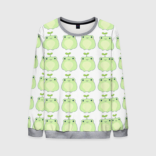 Мужской свитшот Лягушки-росточки / 3D-Меланж – фото 1