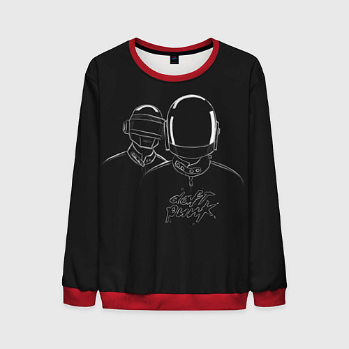 Мужской свитшот Daft Punk / 3D-Красный – фото 1