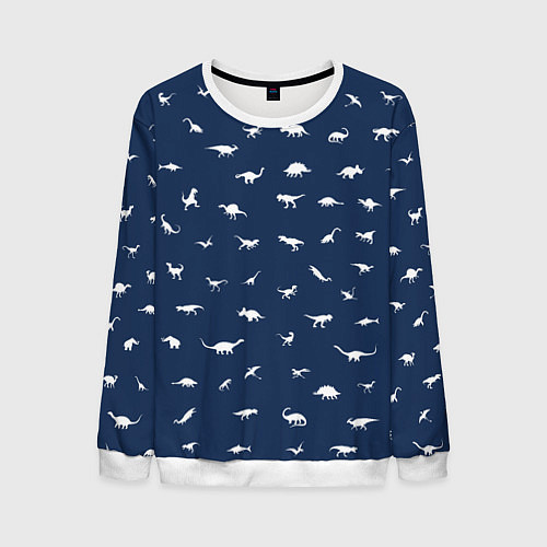 Мужской свитшот Dinoworld 2 / 3D-Белый – фото 1