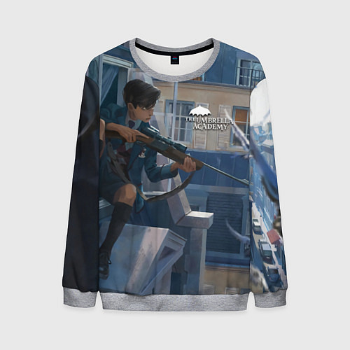 Мужской свитшот Пятый снайпер / 3D-Меланж – фото 1