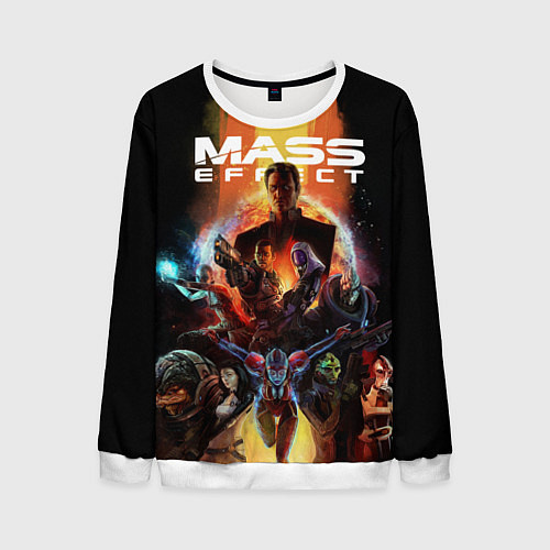 Мужской свитшот Mass effect / 3D-Белый – фото 1
