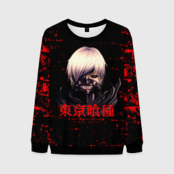 Свитшот мужской Токийский гуль Tokyo Ghoul, цвет: 3D-черный