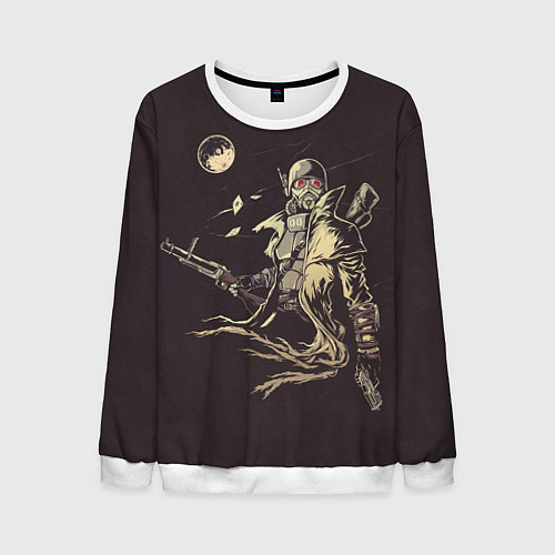 Мужской свитшот Fallout New Vegas / 3D-Белый – фото 1