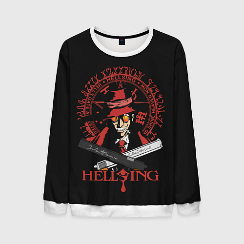 Мужской свитшот Hellsing / 3D-Белый – фото 1