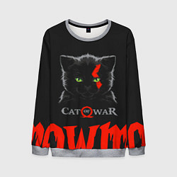Свитшот мужской Cat of war, цвет: 3D-меланж