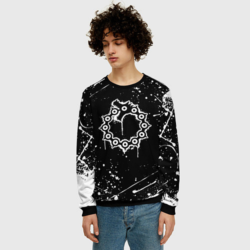 Мужской свитшот 7 СМЕРТНЫХ ГРЕХОВ МЕЛИОДАС / 3D-Черный – фото 3