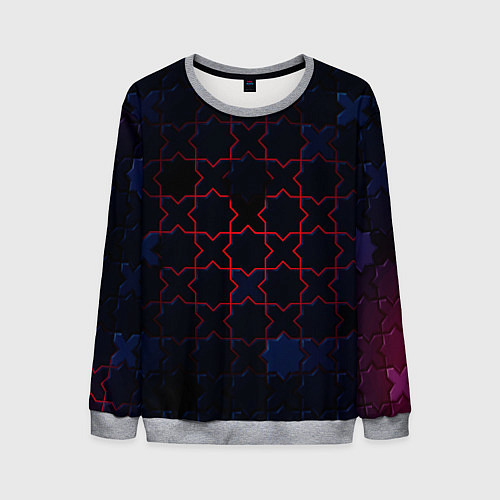 Мужской свитшот Геометрический вальс / 3D-Меланж – фото 1