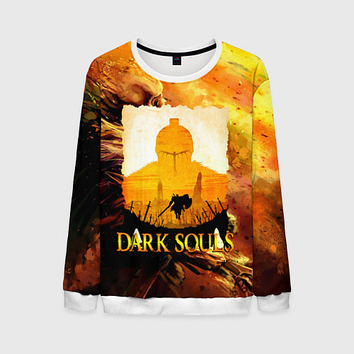 Мужской свитшот DARKSOULS SKULL&MAGIC / 3D-Белый – фото 1