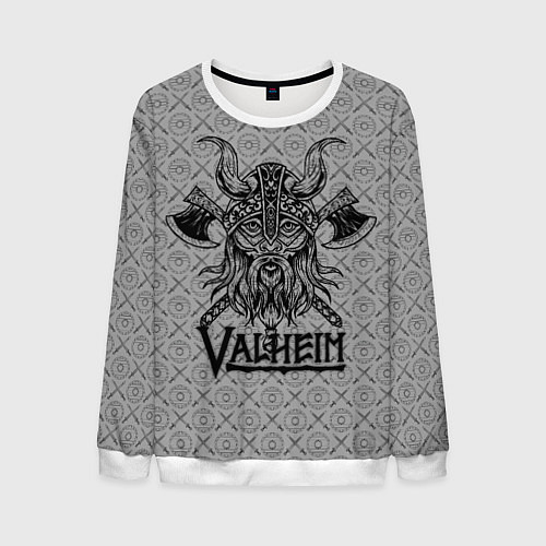 Мужской свитшот Valheim Viking dark / 3D-Белый – фото 1