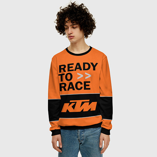 Мужской свитшот KTM READY TO RACE Z / 3D-Черный – фото 3