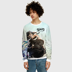 Свитшот мужской Муичиро Токито Kimetsu no Yaiba, цвет: 3D-белый — фото 2