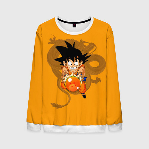 Мужской свитшот Kid Goku / 3D-Белый – фото 1