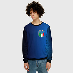 Свитшот мужской Сборная Италии, цвет: 3D-черный — фото 2