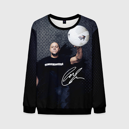 Мужской свитшот Roberto Carlos Подпись / 3D-Черный – фото 1
