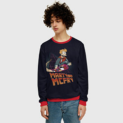 Свитшот мужской Back to Futurama, цвет: 3D-красный — фото 2