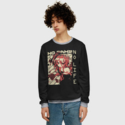 Свитшот мужской Нет игры нет жизни Широ, цвет: 3D-меланж — фото 2