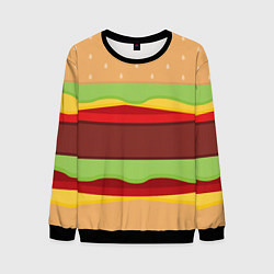 Свитшот мужской Бутерброд, цвет: 3D-черный