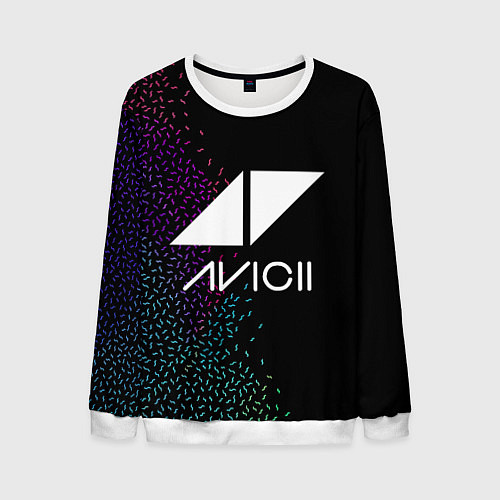 Мужской свитшот AVICII RAIBOW STYLE / 3D-Белый – фото 1