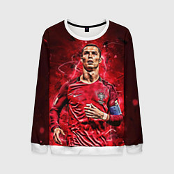 Свитшот мужской Cristiano Ronaldo Portugal, цвет: 3D-белый