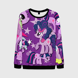 Свитшот мужской Twilight Sparkle, цвет: 3D-черный