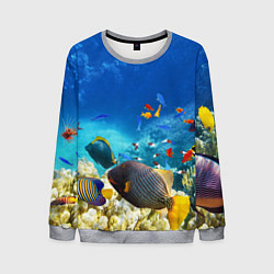 Свитшот мужской Морской мир, цвет: 3D-меланж