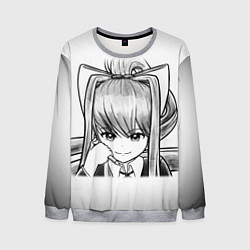 Свитшот мужской Doki Doki Literature Club, цвет: 3D-меланж