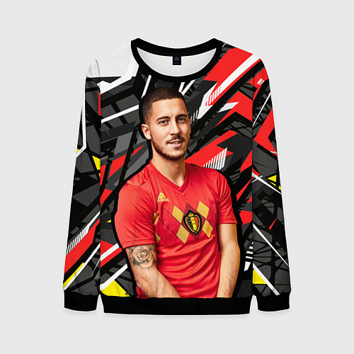 Мужской свитшот Эден Азар / 3D-Черный – фото 1