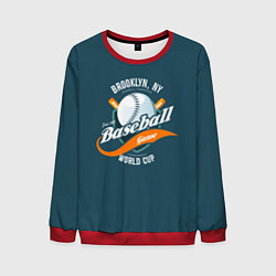 Свитшот мужской Бейсбол, цвет: 3D-красный