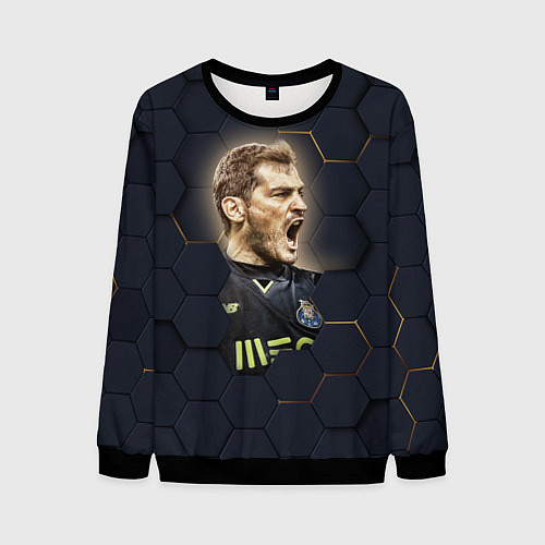 Мужской свитшот Iker Casillas / 3D-Черный – фото 1