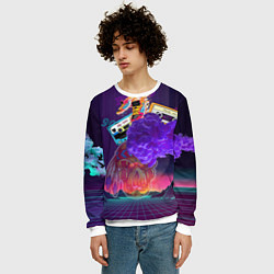 Свитшот мужской Ретро 90-е, цвет: 3D-белый — фото 2