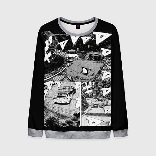 Мужской свитшот Initial d / 3D-Меланж – фото 1