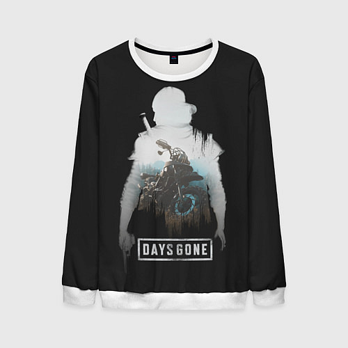 Мужской свитшот Days gone силуэт Дикона / 3D-Белый – фото 1