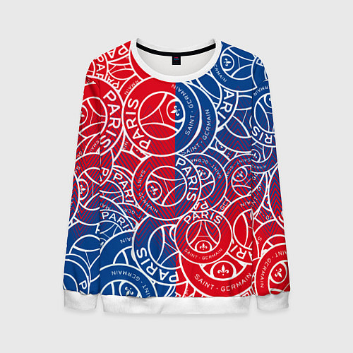 Мужской свитшот ФК ПСЖ PARIS SAINT GERMAIN / 3D-Белый – фото 1
