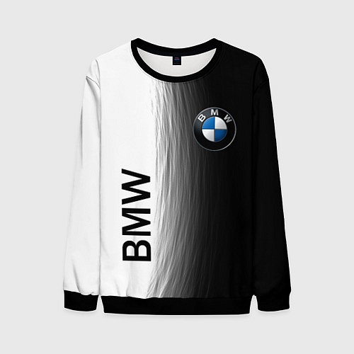 Мужской свитшот Black and White BMW / 3D-Черный – фото 1