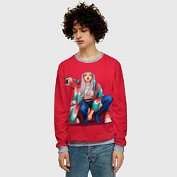 Свитшот мужской Kill the love Lisa, цвет: 3D-меланж — фото 2