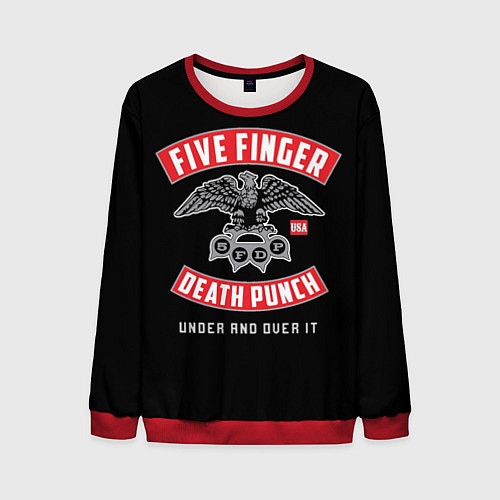 Мужской свитшот Five Finger Death Punch 5FDP / 3D-Красный – фото 1