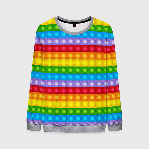 Мужской свитшот Pop It / 3D-Меланж – фото 1