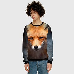 Свитшот мужской Хитрая лисица, цвет: 3D-черный — фото 2