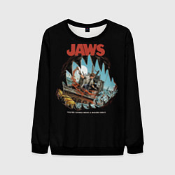 Свитшот мужской Jaws cinema, цвет: 3D-черный