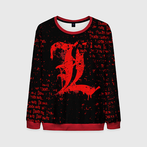 Мужской свитшот Тетрадь смерти Логотип red / 3D-Красный – фото 1