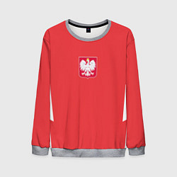 Свитшот мужской Польша футбольная форма, цвет: 3D-меланж