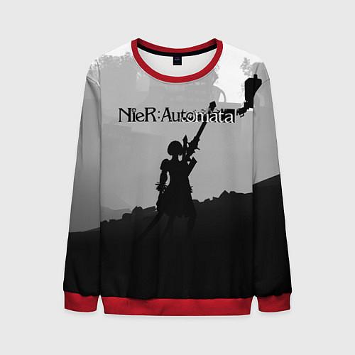 Мужской свитшот Nier Automata Z / 3D-Красный – фото 1