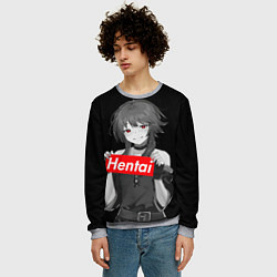 Свитшот мужской Megumin Hentai, цвет: 3D-меланж — фото 2