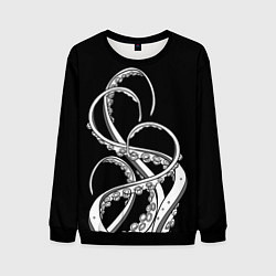 Свитшот мужской Octopus Black and White, цвет: 3D-черный